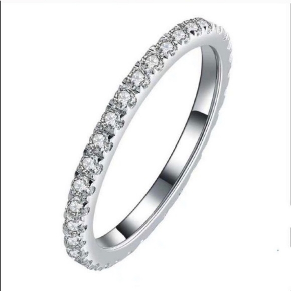 Jewelry - **18K White Gold Diamond Eternity Stackable Ring